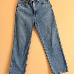 Madewell Women's Straight-Leg Midwash Blue Jeans